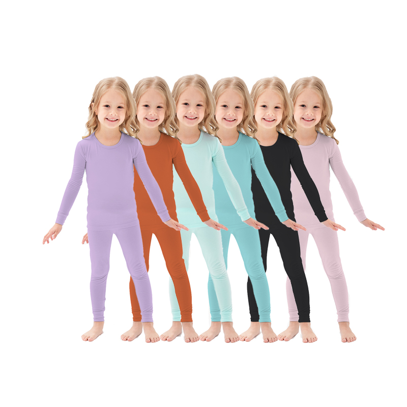 Custom Bamboo ဖိုင်ဘာကလေးများ Pajama Set